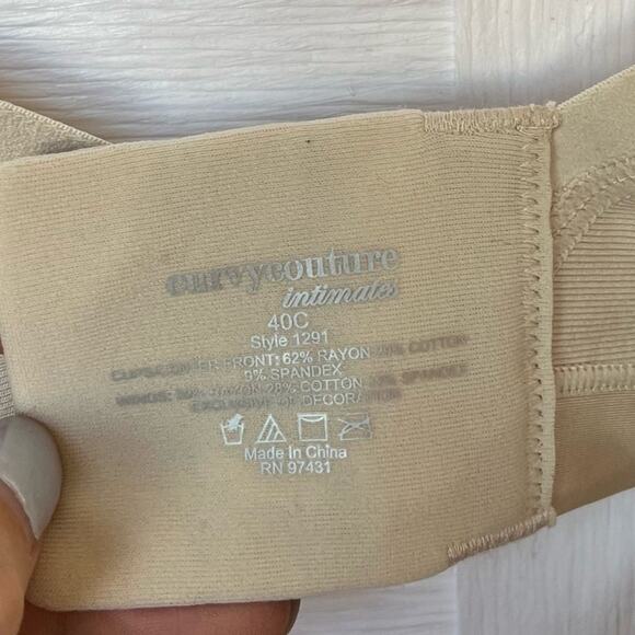 Curvy Couture Cotton Luxe Unlined Underwire Bra In Natural Size 40C NWT Wantable - Picture 4 of 8